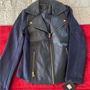 Navy Moto Jacket